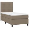 vidaXL Sommier &agrave; lattes de lit avec matelas Taupe 80x200 cm Tissu