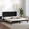 vidaXL Cadre de lit sans matelas noir 200x200 cm bois massif de pin