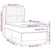 vidaXL Sommier &agrave; lattes de lit et matelas Gris fonc&eacute; 80x200 cm Velours