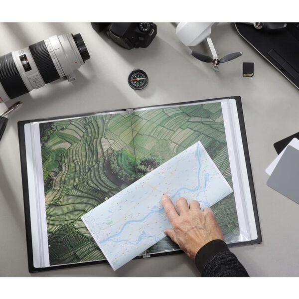 rillstab Dossier de pr&eacute;sentation A4 40 pochettes avec vue de face Noir