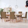 vidaXL Chaises &agrave; manger lot de 6 marron tissu