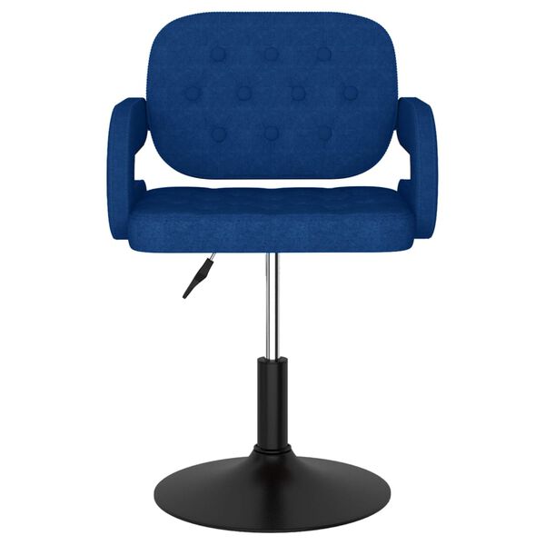 vidaXL Chaises pivotantes &agrave; manger lot de 2 bleu tissu