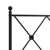 vidaXL T&ecirc;te de lit m&eacute;tal noir 75 cm