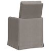 vidaXL Chaises de salle &agrave; manger 2 pcs Taupe 57 x 67 x 98 cm tissu