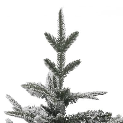 vidaXL Arbre de Noël artificiel pré-éclairé/flocons de neige PVC PE