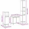 vidaXL Ensemble de mobilier de salle de bain 3 pcs Ch&ecirc;ne noir