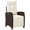 vidaXL Ensemble de bistro 3 pcs avec coussins marron r&eacute;sine tress&eacute;e