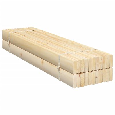 vidaXL Lattes de lit 90x200 cm bois de pin massif