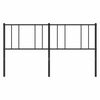 vidaXL T&ecirc;te de lit m&eacute;tal noir 180 cm