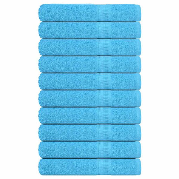 vidaXL Serviettes de sauna FROGN 10pcs turquoise 80x200cm 360 g/m&sup2;
