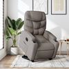 vidaXL Fauteuil inclinable &eacute;lectrique taupe tissu