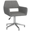 vidaXL Chaises pivotantes &agrave; manger lot de 4 Gris clair Tissu