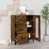 vidaXL Buffet ch&ecirc;ne fum&eacute; 69,5x34x90 cm bois d'ing&eacute;nierie