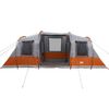 vidaXL Tente de camping tunnel 4 personnes gris et orange imperm&eacute;able