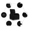 vidaXL Fauteuil inclinable &eacute;lectrique noir similicuir