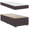 vidaXL Cadre de lit avec matelas Marron fonc&eacute; 100 x 200 cm tissu