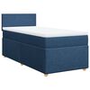 vidaXL Sommier &agrave; lattes de lit avec matelas Bleu 90x190 cm Tissu