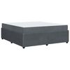 vidaXL Cadre de lit avec matelas Gris fonc&eacute; 180 x 200 cm tissu