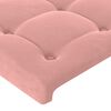 vidaXL Sommier &agrave; lattes de lit avec matelas Rose 140x190 cm Velours