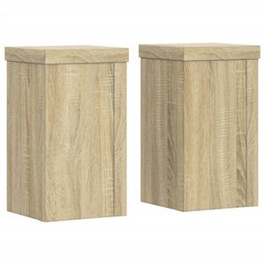 vidaXL Supports pour plantes 2 pcs ch&ecirc;ne sonoma bois d'ing&eacute;nierie
