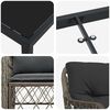 vidaXL Ensemble de salle &agrave; manger pour jardin 5 pcs Gris polyrotin