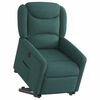 vidaXL Fauteuil inclinable &eacute;lectrique vert fonc&eacute; tissu