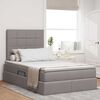 vidaXL Lit avec rangement et matelas Taupe 120 x 190 cm tissu