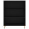 vidaXL Buffet noir 69,5x32,5x180 cm bois d'ing&eacute;nierie