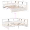 vidaXL Lit biblioth&egrave;que sans matelas blanc 150x200 cm bois pin massif