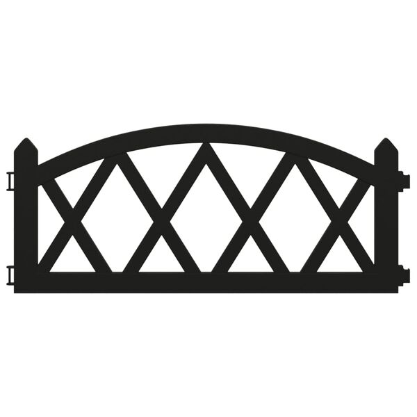 vidaXL Bordures de pelouse 17 pcs Noir 10 m PP
