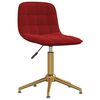 vidaXL Chaises pivotantes &agrave; manger lot de 2 Rouge bordeaux Velours