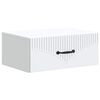 vidaXL Cabinet de chevet mural avec tiroir Blanc 49 x 34,5 x 20 cm