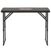 vidaXL Mobilier de bistro pliable 3 pcs PEHD Marron Aspect de rotin