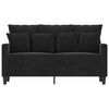 vidaXL Canap&eacute; &agrave; 2 places Noir 120 cm Velours