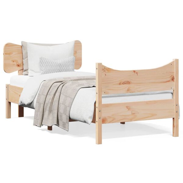 vidaXL Cadre de lit sans matelas 90x190 cm bois de pin massif