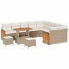 vidaXL Ensemble de canap&eacute; de jardin avec coussin 12 pcs Beige et cr&egrave;me
