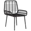 vidaXL Ensemble de salle &agrave; manger pour jardin 3 pcs Noir et anthracite