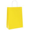 vidaXL Sacs en papier 250 pcs avec poign&eacute;es jaune 26x12x35 cm