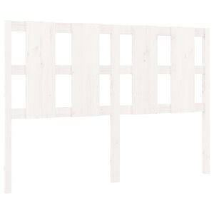 vidaXL T&ecirc;te de lit blanc 145,5x4x100 cm bois massif de pin