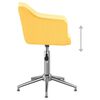 vidaXL Chaises pivotantes &agrave; manger lot de 4 jaune tissu