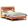 vidaXL Lit biblioth&egrave;que sans matelas cire marron 135x190 cm pin massif