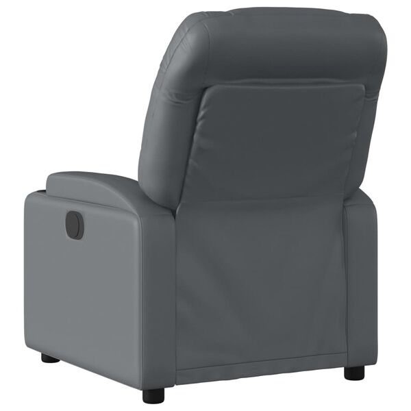 vidaXL Fauteuil inclinable électrique Gris Similicuir