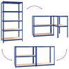 vidaXL &Eacute;tag&egrave;re de rangement &agrave; 5 niveaux Bleu Acier et bois ing&eacute;nierie
