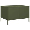 vidaXL Table basse vert olive 68,5x50x43,5 cm acier laminé à froid