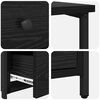 vidaXL Cabinet de chevet avec tiroir 2 pcs Ch&ecirc;ne noir 30 x 60 x 60 cm