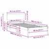 vidaXL Cadre de lit avec t&ecirc;te de lit Naturel 90 x 200 cm Pin massif