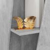 vidaXL &Eacute;tag&egrave;re lat&eacute;rale Gris b&eacute;ton 33 x 32 x 70,5 cm Bois d'ing&eacute;nierie