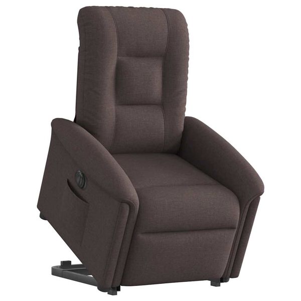 vidaXL Fauteuil inclinable électrique marron foncé tissu
