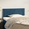 vidaXL T&ecirc;te de lit Bleu fonc&eacute; 100x5x78/88 cm Velours