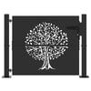 vidaXL Porte de Jardin 110 x 105 cm Noir Verrouillable